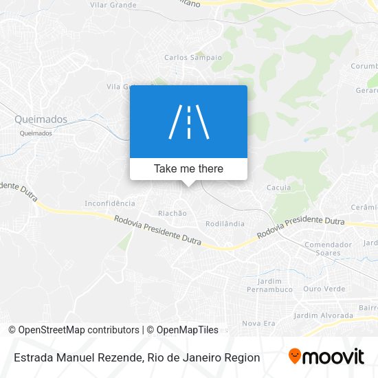 Estrada Manuel Rezende map