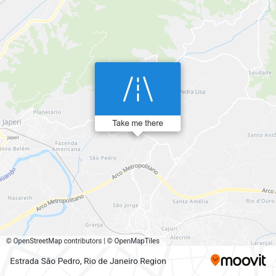 Estrada São Pedro map