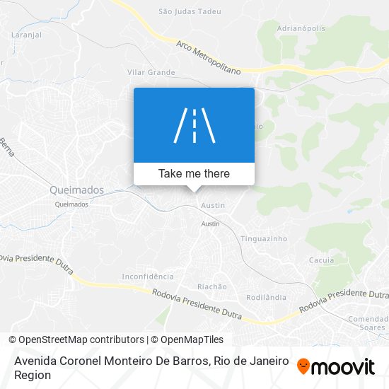Mapa Avenida Coronel Monteiro De Barros