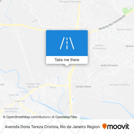 Mapa Avenida Dona Tereza Cristina