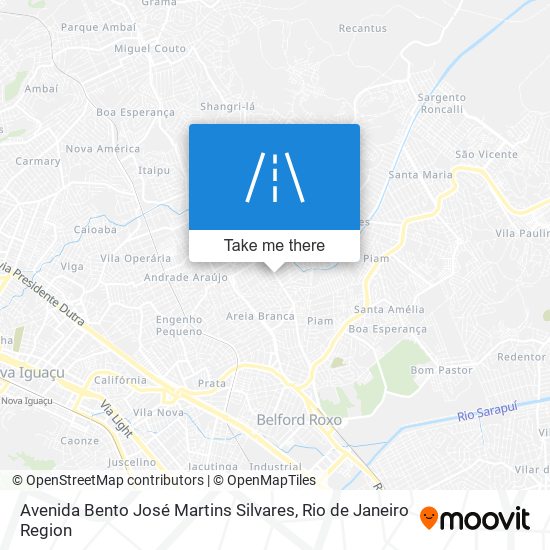 Mapa Avenida Bento José Martins Silvares