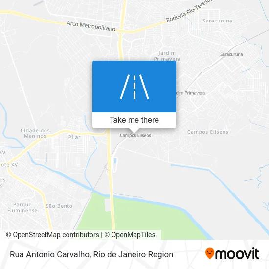 Rua Antonio Carvalho map