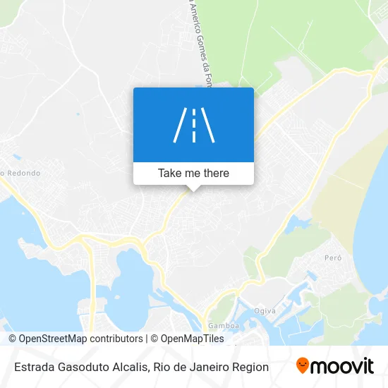 Estrada Gasoduto Alcalis map