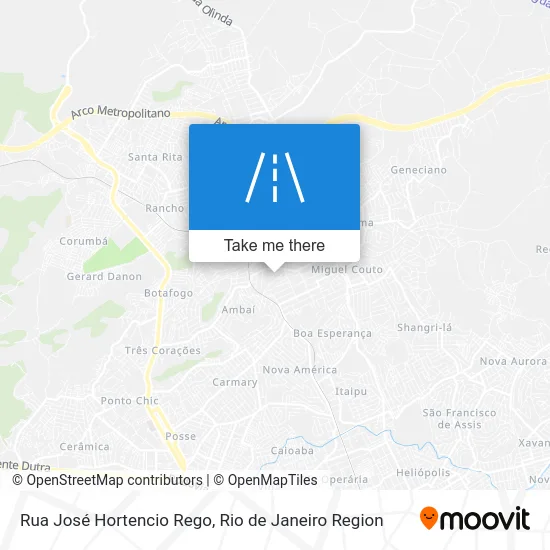 Rua José Hortencio Rego map
