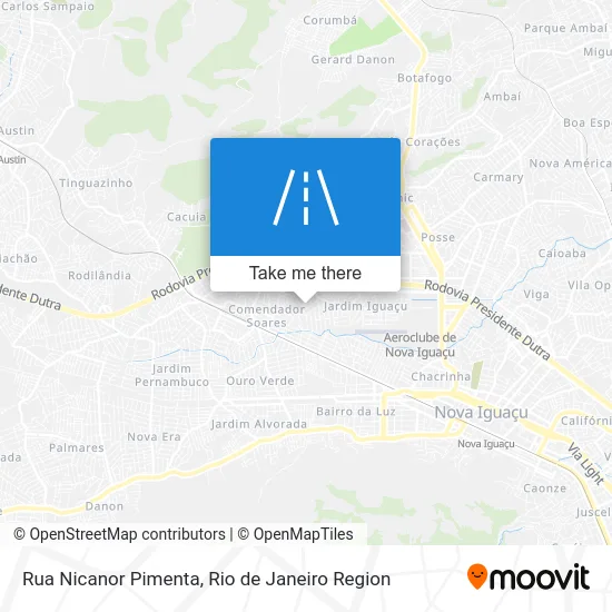 Rua Nicanor Pimenta map