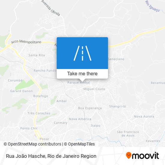 Mapa Rua João Hasche