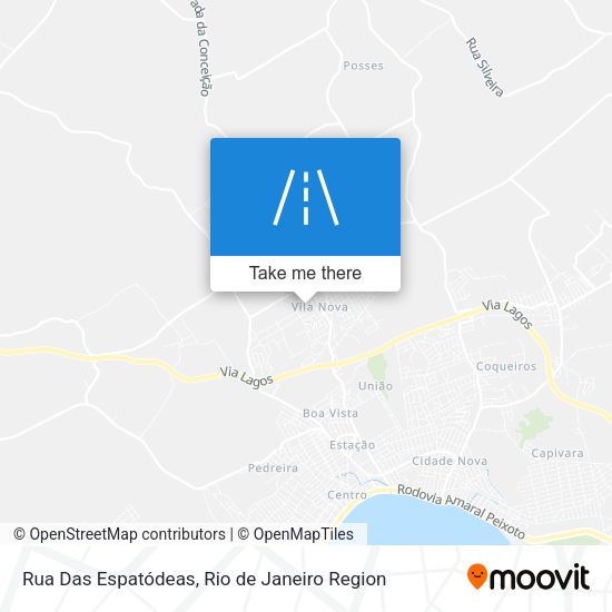 Rua Das Espatódeas map