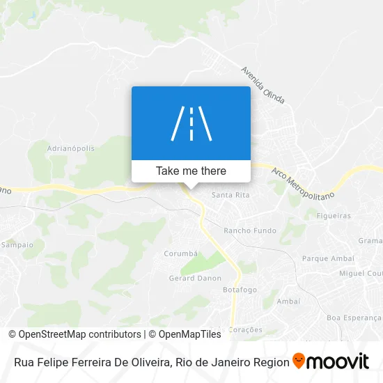 Rua Felipe Ferreira De Oliveira map