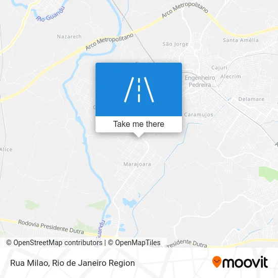 Rua Milao map