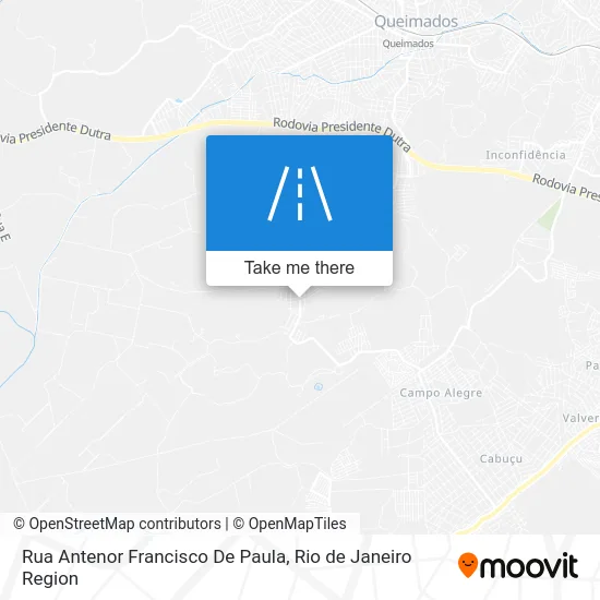 Rua Antenor Francisco De Paula map
