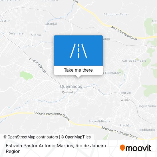 Estrada Pastor Antonio Martins map