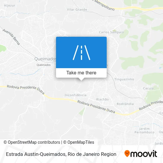 Estrada Austin-Queimados map