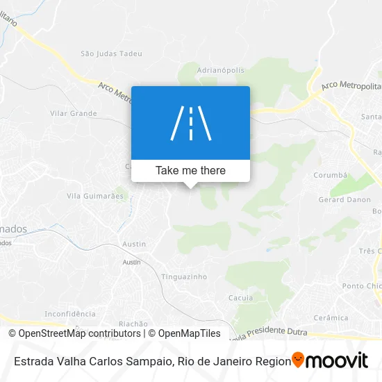 Estrada Valha Carlos Sampaio map