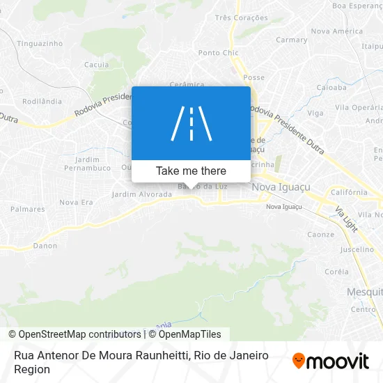 Rua Antenor De Moura Raunheitti map