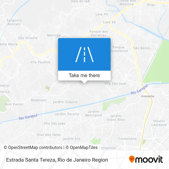 Estrada Santa Tereza map