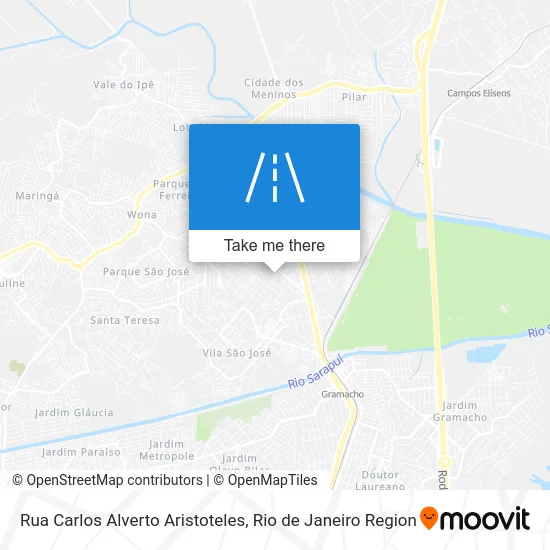 Rua Carlos Alverto Aristoteles map