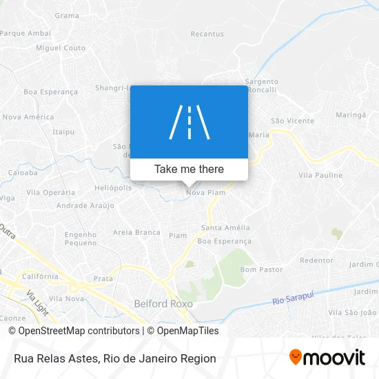 Rua Relas Astes map