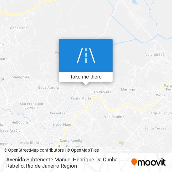 Mapa Avenida Subtenente Manuel Henrique Da Cunha Rabello