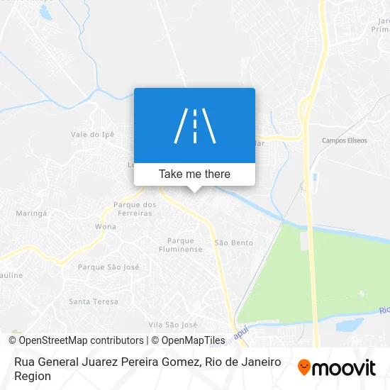 Rua General Juarez Pereira Gomez map