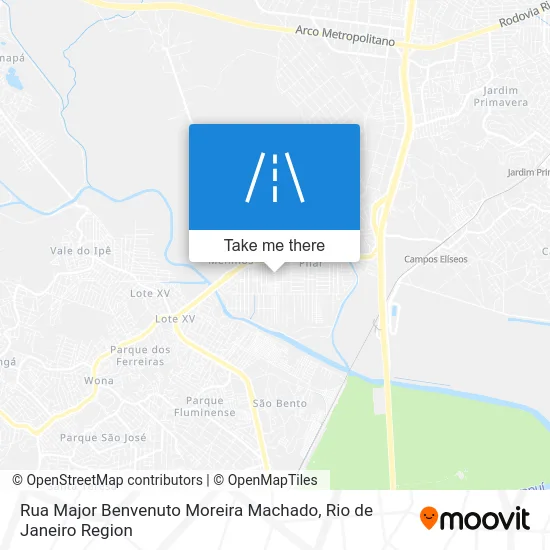 Rua Major Benvenuto Moreira Machado map