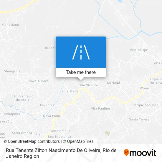 Rua Tenente Zilton Nascimento De Oliveira map