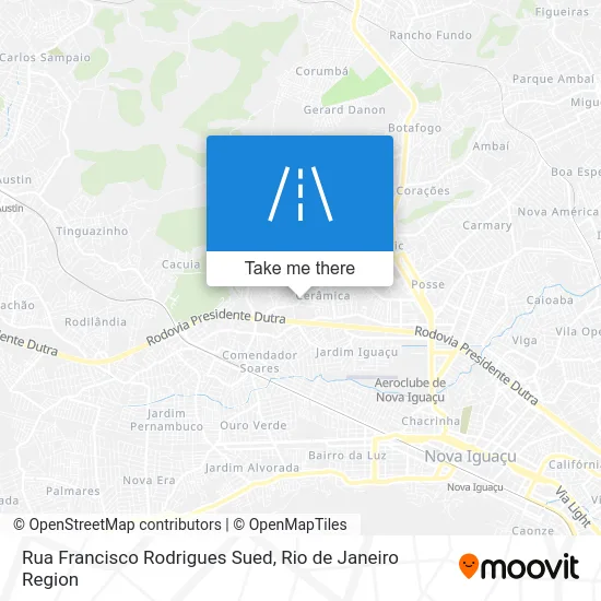 Rua Francisco Rodrigues Sued map