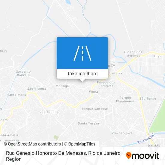 Rua Genesio Honorato De Menezes map