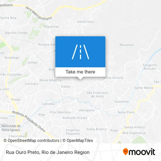 Rua Ouro Preto map