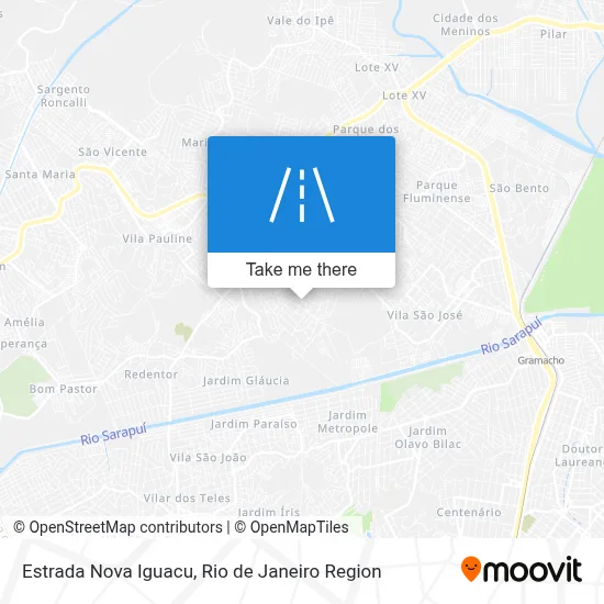 Estrada Nova Iguacu map