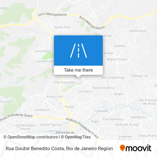 Rua Doutor Benedito Costa map