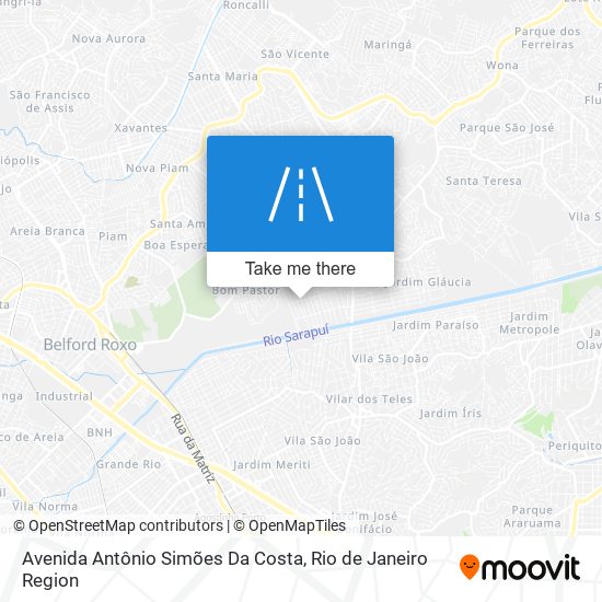 Mapa Avenida Antônio Simões Da Costa