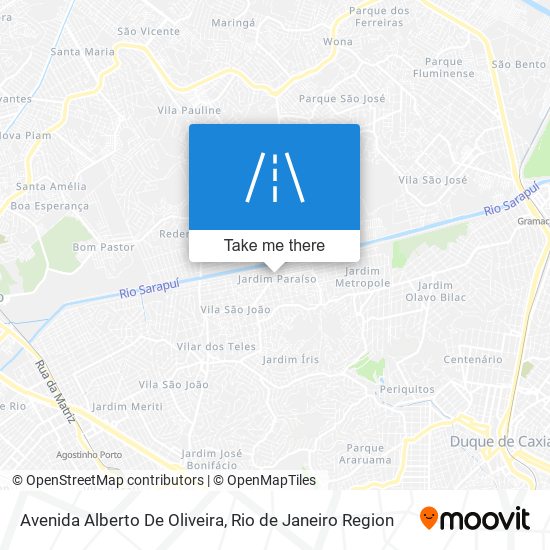Mapa Avenida Alberto De Oliveira