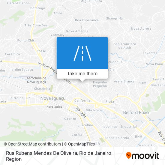 Mapa Rua Rubens Mendes De Oliveira