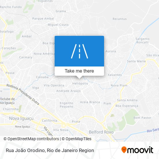 Mapa Rua João Orodino