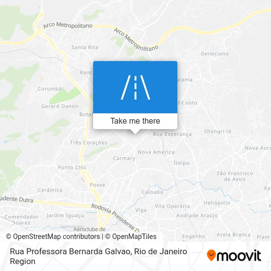 Rua Professora Bernarda Galvao map