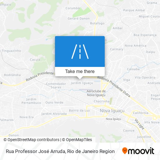 Mapa Rua Professor José Arruda