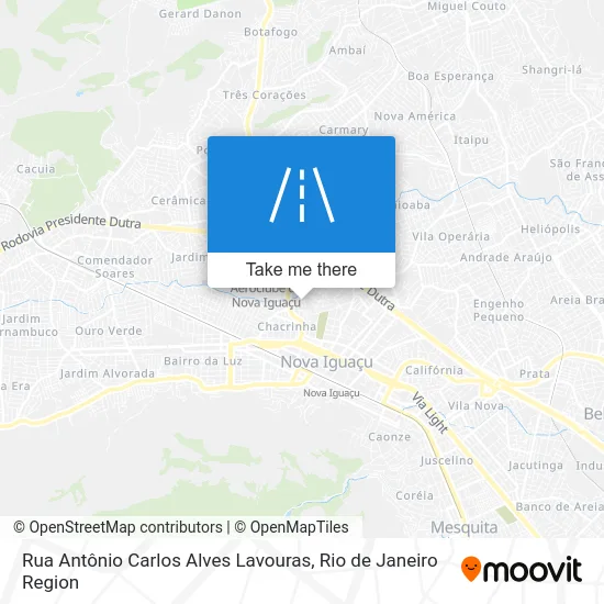 Rua Antônio Carlos Alves Lavouras map