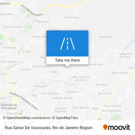 Rua Sarao De Vassouras map