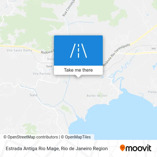 Estrada Antiga Rio Mage map