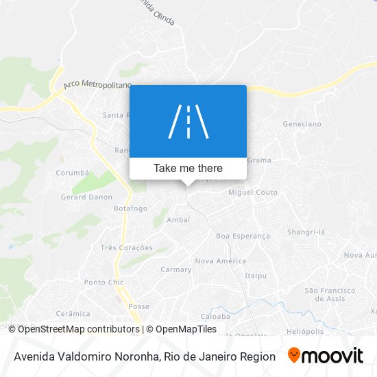 Mapa Avenida Valdomiro Noronha