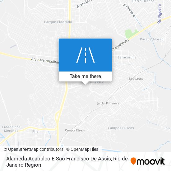 Mapa Alameda Acapulco E Sao Francisco De Assis