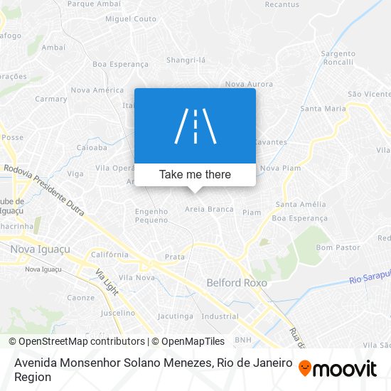 Mapa Avenida Monsenhor Solano Menezes