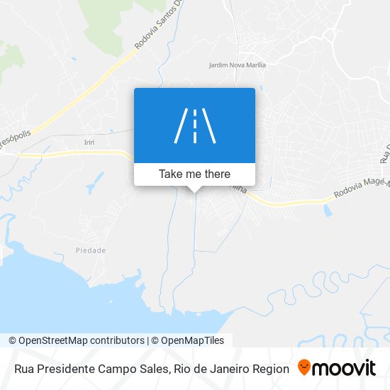 Mapa Rua Presidente Campo Sales