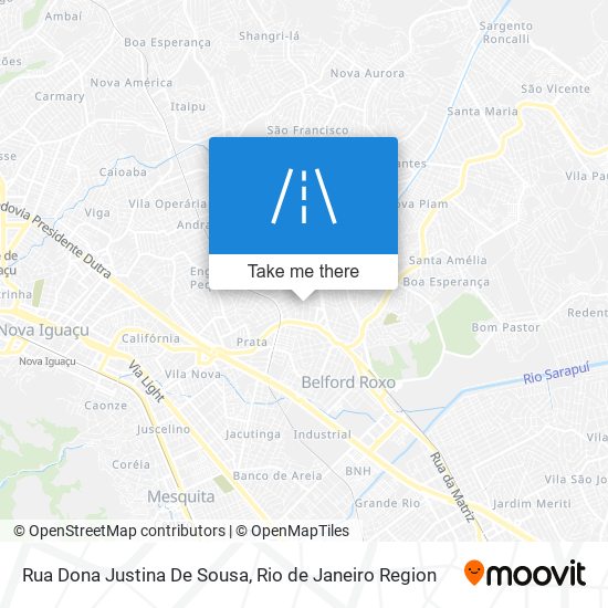 Mapa Rua Dona Justina De Sousa