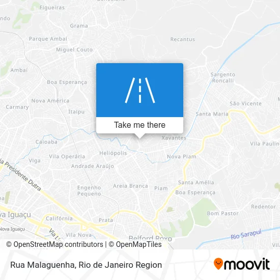 Rua Malaguenha map