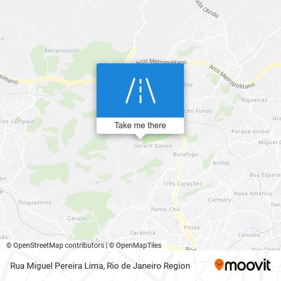 Mapa Rua Miguel Pereira Lima