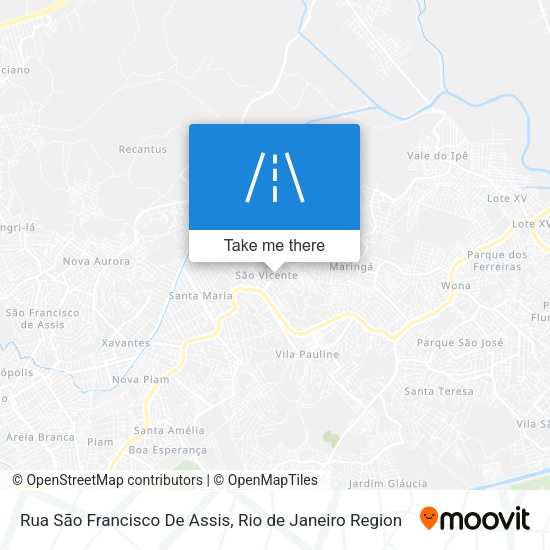 Rua Sāo Francisco De Assis map