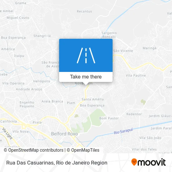 Rua Das Casuarinas map
