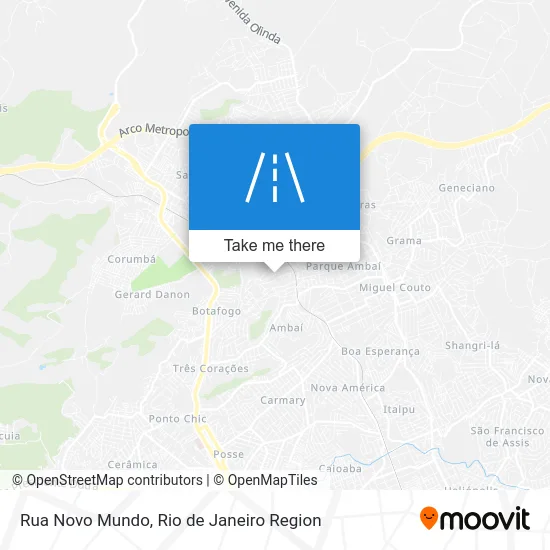 Rua Novo Mundo map