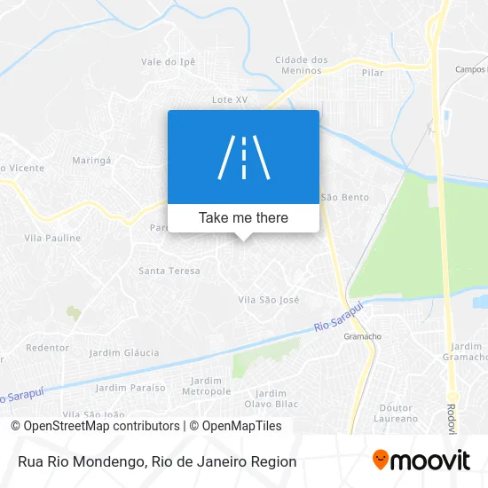 Rua Rio Mondengo map